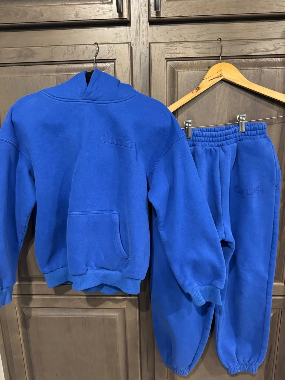 Kids Blue Comfrt Hoodie & Jogger Set XL Hoodie, L Sweatpants